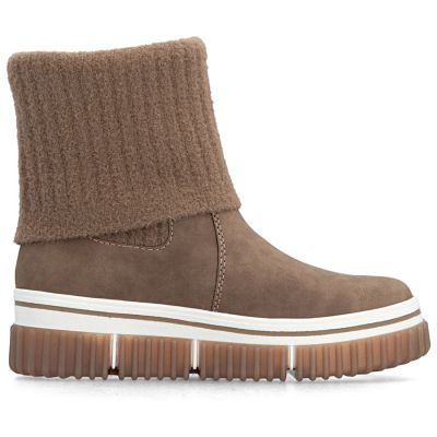 9. Brown women's ankle boots with a sock, Rieker Y6350-24
