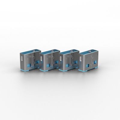 2. Lindy 40452 Port Blocker Port Blocker + USB Type-A Dongle Blue Acrylonitrile Butadiene Styrene (ABS) 5 pcs.