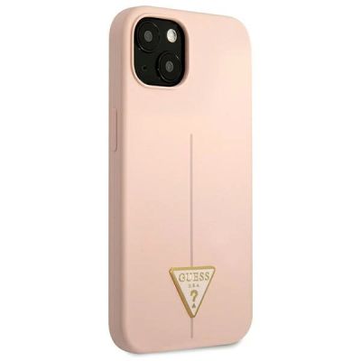4. Guess GUHCP13SSLTGP iPhone 13 mini 5.4" pink/pink hardcase Silicone Triangle