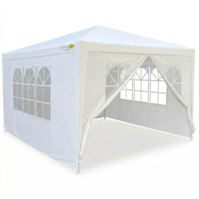 4. GARDEN TENT PAVILION 3X4X2.5M WHITE SASKA GARDEN