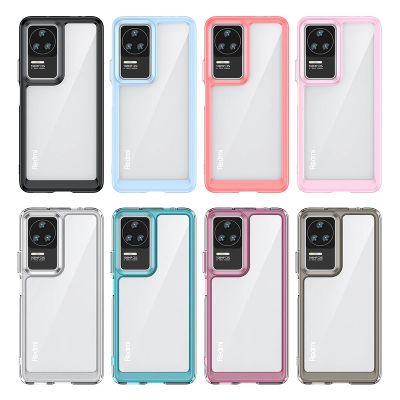 6. Outer Space Case for Xiaomi Poco F4 5G cover with a flexible frame blue