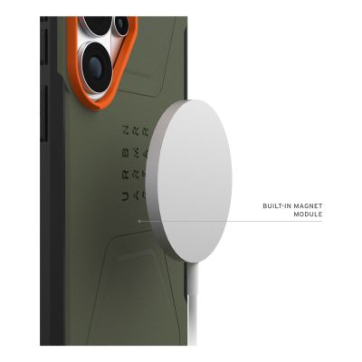 3. Urban Armor Gear Civilian Cell Phone Case 17.5 cm (6.9") Orange, Olive