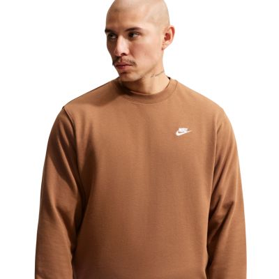 3. Nike Club FT Men's Sweatshirt Light Brown FN3888 270