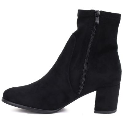 3. Black Sergio Leone BT-55 women's ankle boots with a block heel