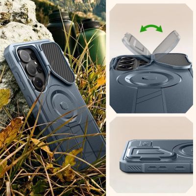 5. Tech-Protect Kevlar MagSafe 2-Set Case for Samsung Galaxy S26 Ultra - Blue