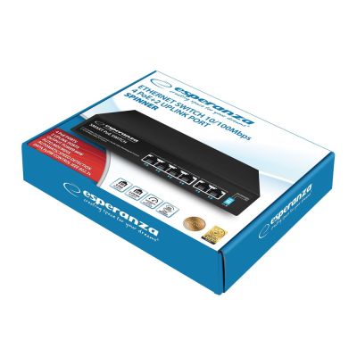 4. ESPERANZA 6-Port PoE Switch 10/100M 60W SPINNER ENS105