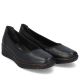 4. Rieker 53755-00 women's leather wedge shoes, comfortable black