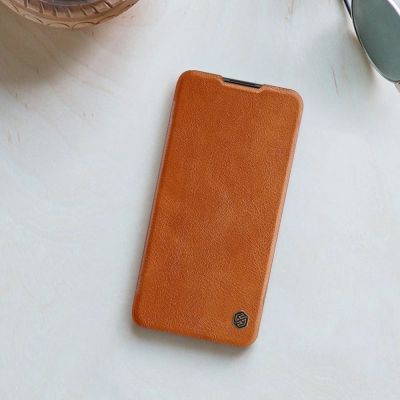 11. Nillkin Qin leather holster case for Xiaomi Redmi Note 9T 5G brown