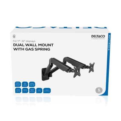 2. Deltaco Wall Mount for 2 Monitors 17" - 32" (ARM-0361)