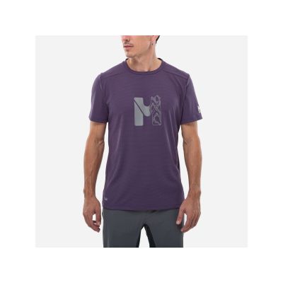 4. MILLET Kamet Map Ts Ss M purple men's t-shirt