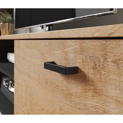 2. TV cabinet SOHO 140 lefkas oak + black