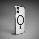 10. Puro Lite Mag TPU+PC Case Compatible with MagSafe for iPhone 17 - Transparent with Black Ring