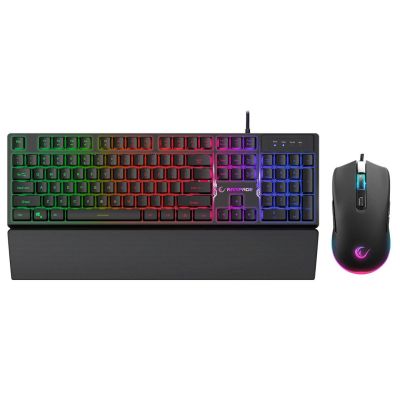 RAMPAGE FORTUNA GAMING SET WITH KEYBOARD, MOUSE PAD AND MOUSE 12800 DPI BLK