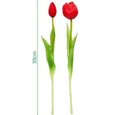 5. BOUQUET OF 5 RED PEONY TULIPS 39 CM LIFE-LIKE SPRING DECORATION
