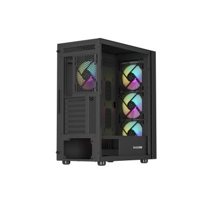 19. NATEC GENESIS DIAXID 605 ARGB MIDI TOWER USB-C GAMING CASE WITH WINDOW BLACK