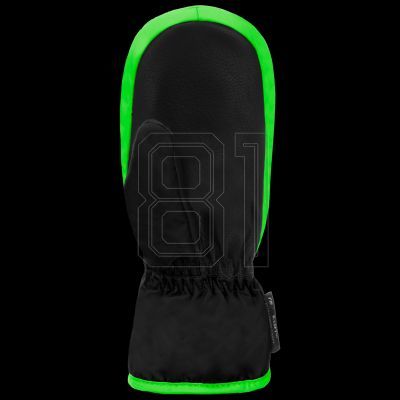 6. REUSCH Ben Mitten children's winter gloves made of artificial leather, insulated, waterproof, black and green (62/85/408/7716)