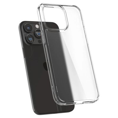 4. Spigen Ultra Hybrid iPhone 15 Pro Case - Clear Matte