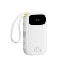 Baseus EnerFill FC31 10000mAh 22.5W Power Bank with Digital Display with 2 Built-in Cables - White