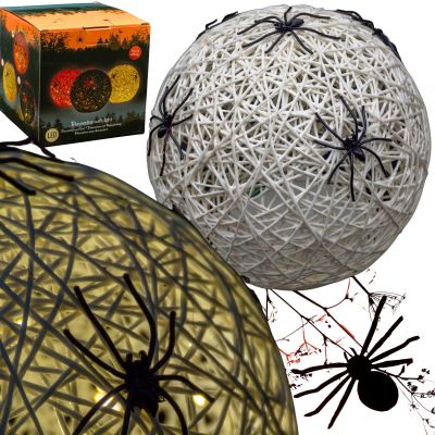 7. DECORATIVE BALL LAMP WITH SPIDER LED 15CM HALLOWEEN WHITE