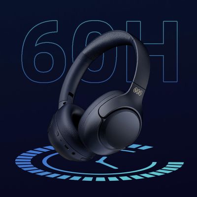 8. QCY H3 Over-Ear Headphones with ANC Bluetooth 5.4 Hi-Res Audio - Blue