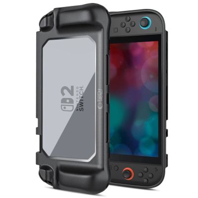 Tech-Protect MagMat Case for Nintendo Switch 2 - Black and Transparent