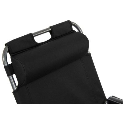 14. MULTIPLE-POSITION LEVEL CHAIR WITH HEADREST, BLACK