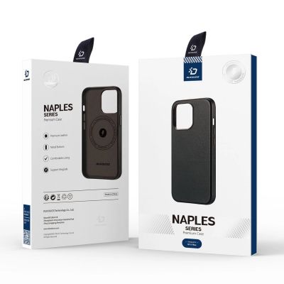 5. Dux Ducis Naples Case for iPhone 14 Plus Leather Cover (MagSafe Compatible) Dark Brown
