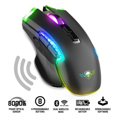 2. Spirit of Gamer ELITE M70 Gaming Mouse Right Side RF Wireless + Bluetooth Optical 4800 DPI