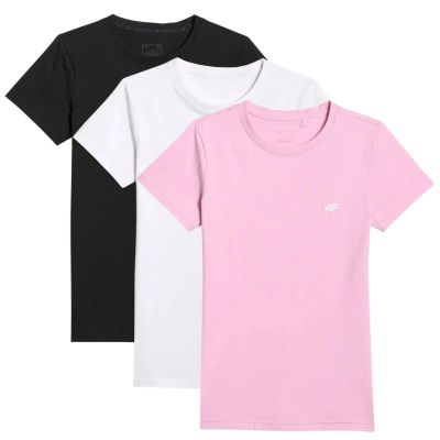 Women's T-shirt (SET OF 3 T-SHIRTS) 4F 4FWMM00TTSHF3306-10S-20S-56S