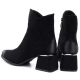 5. Women's black suede high-heeled ankle boots Potocki SZ12875