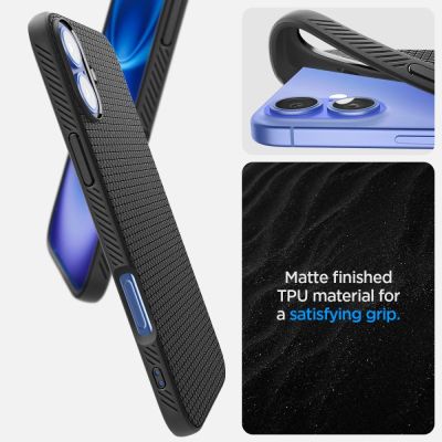 12. Spigen Liquid Air Case for iPhone 16 Plus - Black