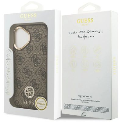 8. Guess 4G Strass Logo MagSafe case for iPhone 17 - brown