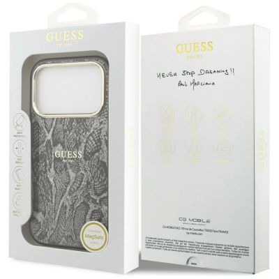 8. Guess Python Pattern MagSafe Case for iPhone 17 Pro - Black
