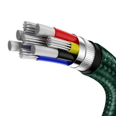 7. Baseus Cafule Series Metal Data USB-C / USB-C PD QC SCP 100W 5A 2 m cable - green