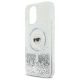 6. Karl Lagerfeld Liquid Glitter Karl Head Magsafe iPhone 16 Case - Clear