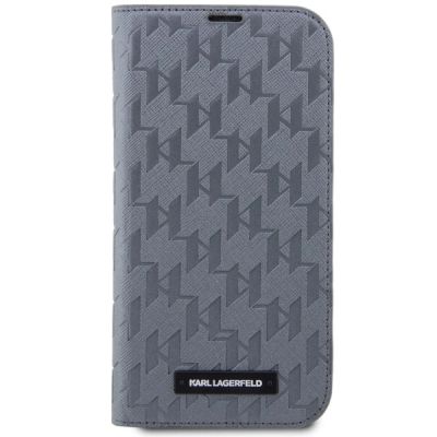 3. Karl Lagerfeld KLBKP14LSAKLHPG iPhone 14 Pro 6.1" bookcase silver/silver Saffiano Monogram