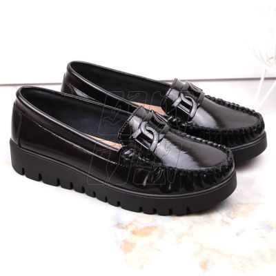 6. Filippo W PAW314D patent leather platform loafers, black