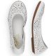 21. Rieker W RKR649 comfortable leather openwork shoes, white