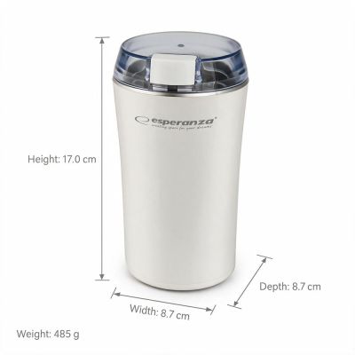 7. ESPERANZA COFFEE GRINDER RISTRETTO WHITE EKC008W