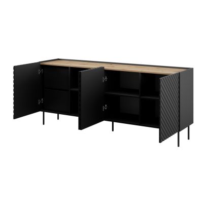 2. Chest of drawers 4D2SZ ONDA 200x45x85 black