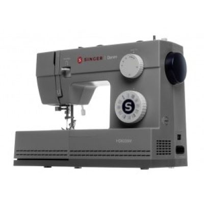 3. Singer Heavy Duty 6335M gray sewing machine, 9 interchangeable presser feet, 32 stitches to choose from including reverse stitch function, 1100 rpm
