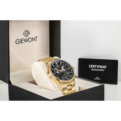 7. Men's Watch Giewont Chronograph Sapphire Gold Black GW4580-B4
