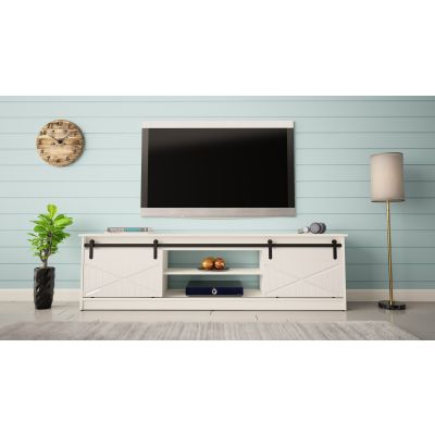 5. GRANERO TV cabinet 200x56.7x35 white/white gloss