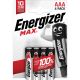 2. ENERGIZER ALKALINE BATTERIES MAX AAA LR03, 4 PIECES, ECO PACKAGING