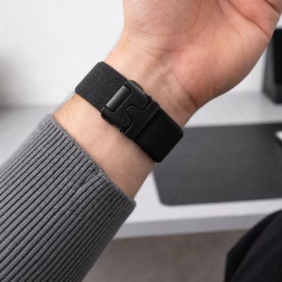 6. Tech-Protect Nylon Clasp Strap for Samsung Galaxy Watch 40/44/46 mm - Black
