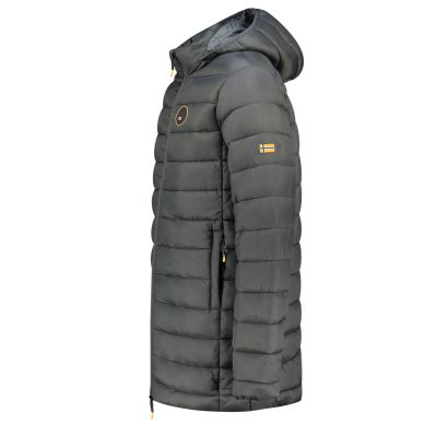 3. Geographical Norway men's jacket AMIGOMAP LONG HOOD DB DGREY MEN 233 DARK GRAY (WZ5086H/GN-GRIS FONCÉ)