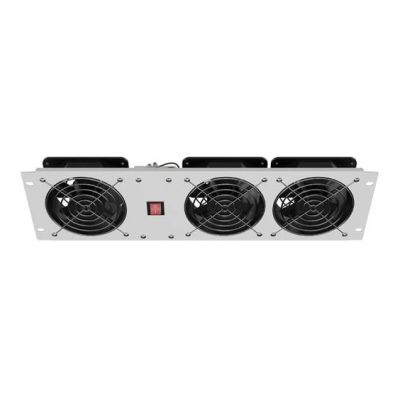 2. LANBERG VERTICAL VENTILATION PANEL 3U 19" FOR RACK CABINETS THREE FANS 230V GRAY