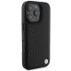 4. BMW Leather Hot Stamp MagSafe iPhone 16 Pro Case - Black