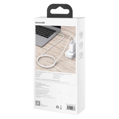 8. Baseus Cafule Series Metal Data USB-C / USB-C PD QC SCP 100W 5A 1 m cable - white