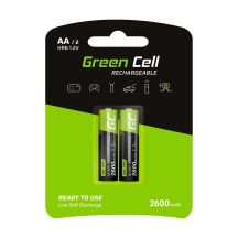 GREEN CELL BATTERIES 2X AA R6 2600MAH